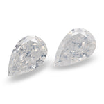 2.03 Carat Fancy White Pear Diamonds (I1)
