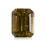 0.86 Carat Fancy Dark Brown Greenish Yellow Emerald Diamond I1 GIA