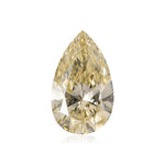 0,70 Karat Fancy Light Bräunlich Grünstichiges Gelb Birnendiamant VS2 GIA