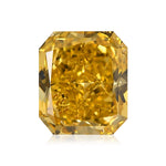 0.63 Carat Fancy Vivid Orangy Yellow Radiant Diamond SI2 GIA