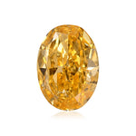 0.68 Carat Fancy Intense Orange Yellow Oval Diamond (SI2) GIA