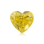 1.06 Carat Fancy Vivid Yellow HEART Diamond SI2 GIA