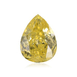 0.60 Carat Fancy Intense Yellow Pear Diamond GIA