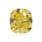 0.51 Carat Fancy Intense Yellow Cushion Diamond SI2 GIA