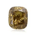1.00 Carat Fancy Dark Brown Yellow Cushion Diamond SI2 GIA