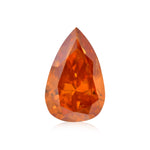 0.26 Carat Fancy Deep Yellowish Orange Pear Diamond (VS2) GIA