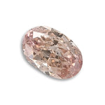 Diamante Ovale Rosa-Arancio Fantasia da 0,14 carati (I1) GIA