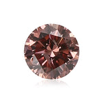 0,18 Karat Fancy Deep Brownish Orangy Pink runder Brillant I2 GIA