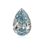 Diamante a pera Fancy Intense Greenish Blue di 0.17 carati SI1 GIA