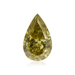 ألماسة كمثرية بوزن 0.84 قيراط، لون Fancy Brownish Greenish Yellow (I1) GIA