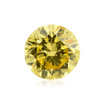 0.24 Carat Fancy Intense Yellow Round Brilliant Diamond I1 GIA