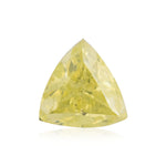 ألماسة مثلثة Fancy Greenish Yellow بوزن 0.37 قيراط (I1) GIA