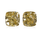 2.01 Carat Fancy Brownish Yellow Cushion Diamonds VVS2 GIA
