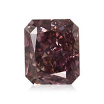 0.34 Carat Fancy Deep Purple Pink Radiant Diamond SI2 GIA