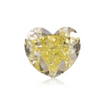 ألماسة قلبية الشكل بوزن 1.08 قيراط، لون Fancy Intense Yellow، درجة SI1، GIA