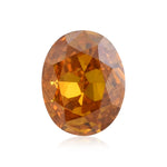 0.63 Carat Fancy Deep Yellow Orange Oval Diamond (SI2) GIA