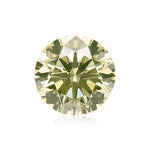 0.37 Carat Fancy Green Yellow Round Brilliant Diamond SI1 GIA