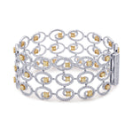 Couture Fancy Yellow 3 Row Diamond Bracelet