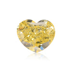 1.00 Carat Fancy Intense Yellow HEART Diamond VS1 GIA