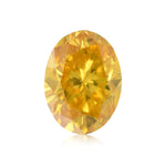0.28 Carat Fancy Vivid Orangy Yellow Oval Diamond SI1 GIA