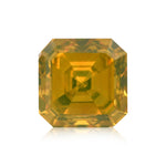 1,07 Karat Fancy Deep Brownish Orangy Yellow Asscher Diamant (SI2) GIA