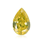 0.35 Carat Fancy Intense Yellow Pear Diamond SI2 GIA