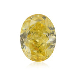 0,51 Karat Fancy Vivid Yellow Oval Diamant (I1) GIA