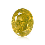0.70 Carat Fancy Deep Yellow Oval Diamond VS1 GIA