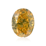 1.00 Carat Fancy Deep Brownish Orangy Yellow Oval Diamond VS1 GIA
