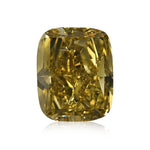 ألماسة وسادة 3.01 قيراط، Fancy Deep Brownish Greenish Yellow، SI1، GIA