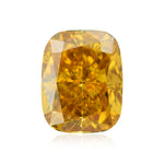 0.63 Carat Fancy Deep Orange Yellow Cushion Diamond SI1 GIA