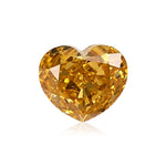 0.28 Carat Fancy Intense Orange Yellow HEART Diamond SI1 GIA