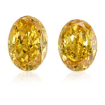 0,55 Karat Fancy Vivid Orangy Yellow Oval-Diamanten VS2
