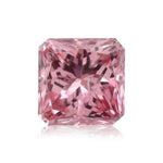 Diamante a taglio Radiant, rosa intenso fantasia, 0,16 carati, purezza SI2, certificazione GIA