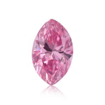 Diamante a Marquise Porpora Rosato Fantasia Vivida di 0,12 Carati (SI1) GIA