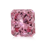 0.14 Karat Fancy Intense Purplish Pink Radiant Diamant (SI1) GIA