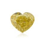 0.42 Carat Fancy Intense Yellow HEART Diamond GIA