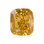 0.39 Carat Fancy Deep Orangy Yellow Cushion Diamond SI2 GIA