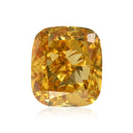 0.39 Carat Fancy Intense Orange Yellow Cushion Diamond SI1 GIA