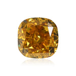 0.54 Carat Fancy Deep Orangy Yellow Cushion Diamond SI2 GIA