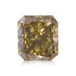 Diamante Radiante Giallo Verdastro Marrone Scuro Fancy di 2.02 Carati SI1 GIA