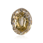 Diamante Ovale Giallo Verdastro Brunastro Fancy da 10,08 Carati (I1) GIA