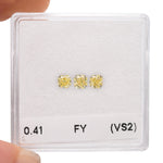 0.41 Carat Fancy Yellow Radiant Diamonds (VS2)
