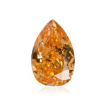 0.20 Carat Fancy Vivid Yellow Orange Pear Diamond GIA