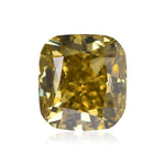 0.41 Carat Fancy Deep Brownish Greenish Yellow Cushion Diamond SI1 GIA