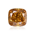 5.73 Carat Fancy Deep Brownish Orangy Yellow Cushion Diamond SI1 GIA