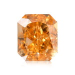 0.62 Carat Fancy Vivid Yellowish Orange Radiant Diamond VS2 GIA