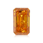1,10 carati diamante smeraldo Fancy Vivid Orange I2 GIA