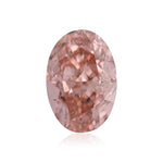 Diamante Ovale Rosa-Arancio Intenso Fantasia da 0,59 Carati, VVS2 GIA