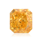 0.18 Carat Fancy Intense Yellow Orange Radiant Diamond SI2 GIA